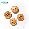 (#W0234) 台灣工廠製造4孔咖啡色木製服裝鈕扣