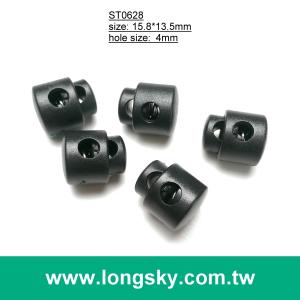 (#ST0628) 4mm洞鼓狀單孔塑膠彈簧繩扣