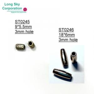 (#ST0245/ST0246) 服飾輔料金屬合金 米粒型 多邊形 束尾珠