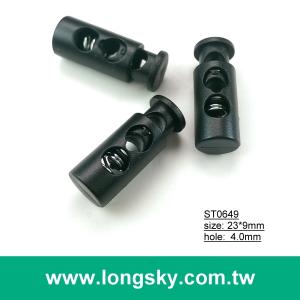 (#ST0649) 4mm洞雙孔管狀彈簧繩扣