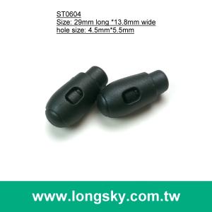 (#ST0604) 4.5mm繩用, 彈狀單孔尼龍彈簧調整扣