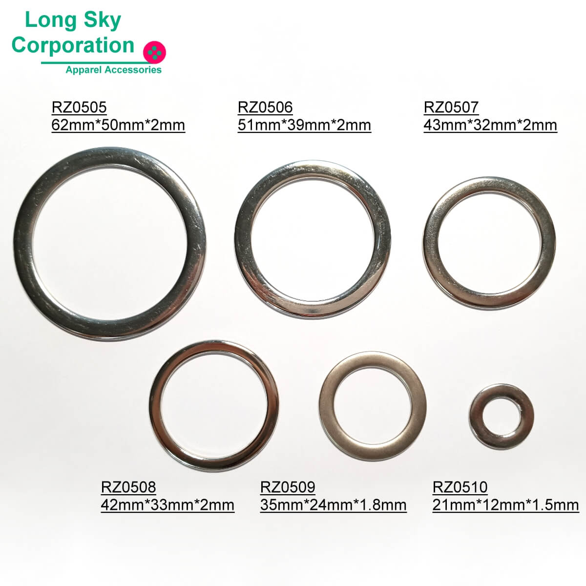 (RZ0509) 1 inch 金屬圓圈腰帶裝飾環