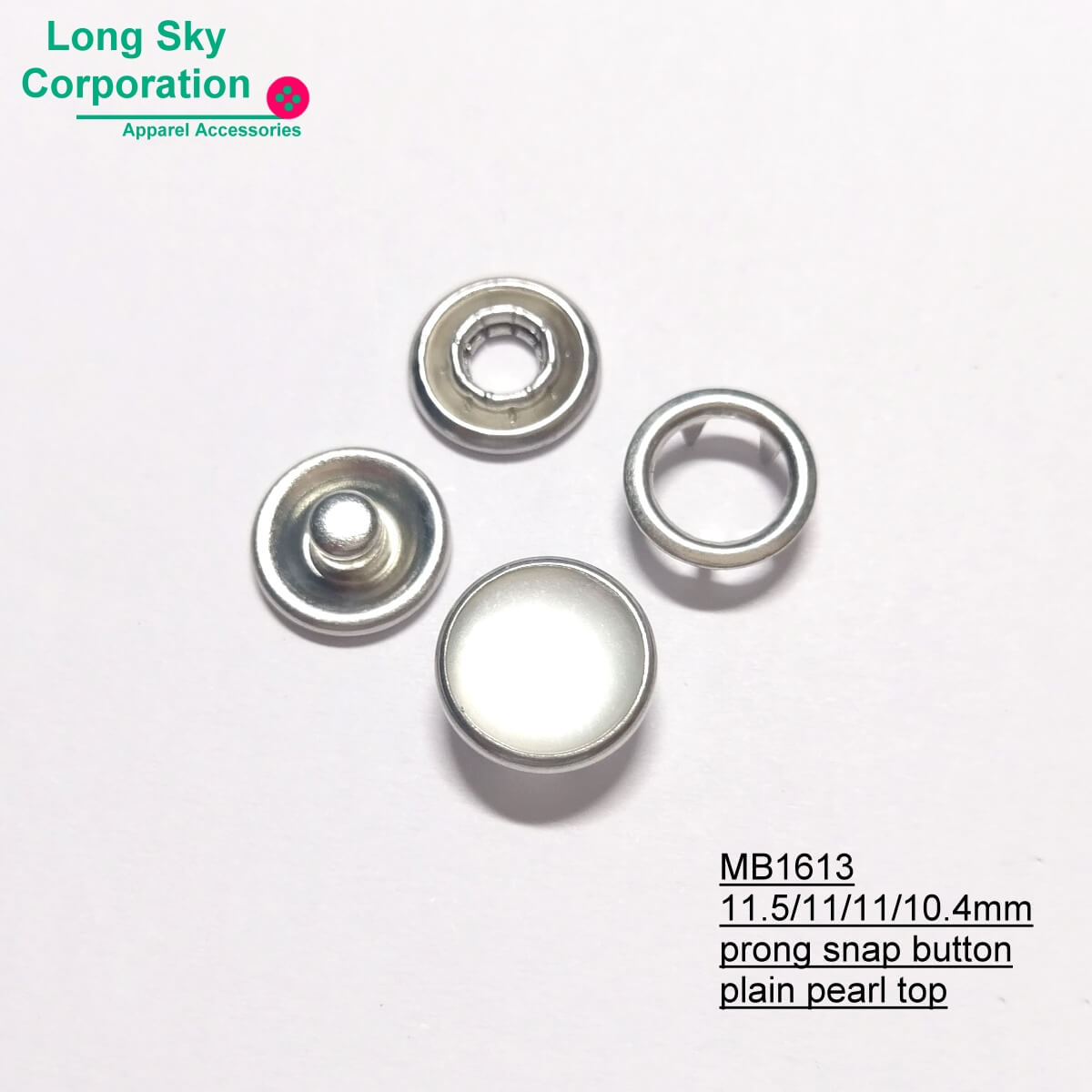 (MB1613) 8.5mm~ 5mm 設計師款無鉛珠光面銅質金屬壓釦